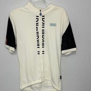 Babici Women’s White and Black Cycling Jersey Winter Short Sleeve Full Zip XL